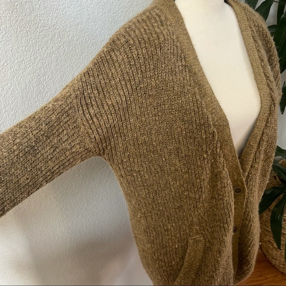 FREE PEOPLE Cloudy Day Cardigan Sweater in Camel - Picture 4 of 6